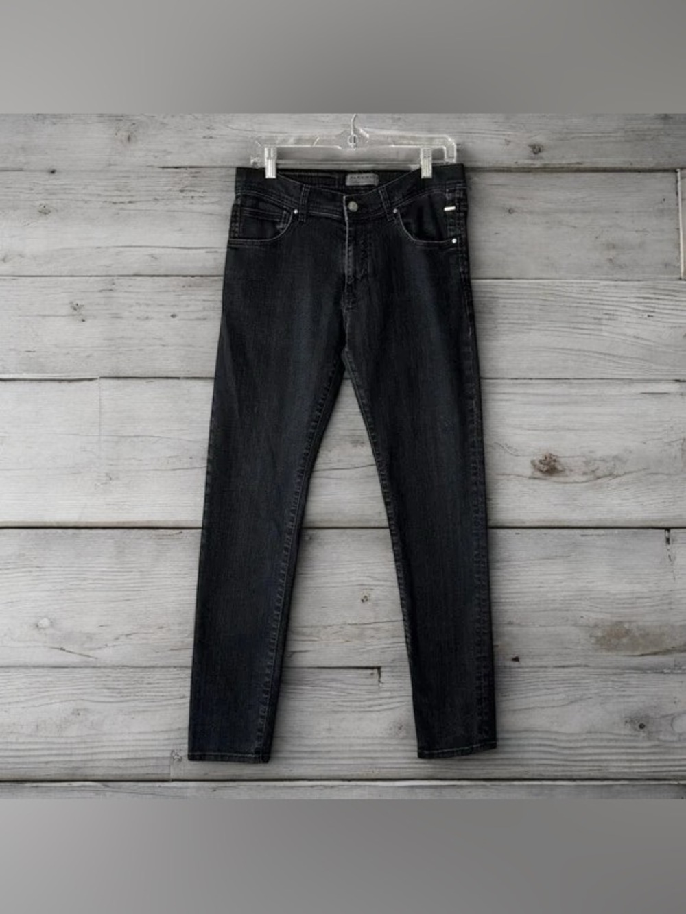 ⛱️Men's Skinny Jeans in Washed Black Denim